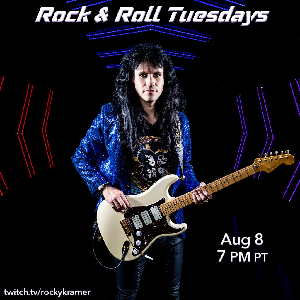 Rocky KramerÃ¢â‚¬â„¢s Rock & Roll Tuesdays Presents Ã¢â‚¬Å“Born To RunÃ¢â‚¬Â Tuesday August 8th, 2023, 7 PM PT on Twitch